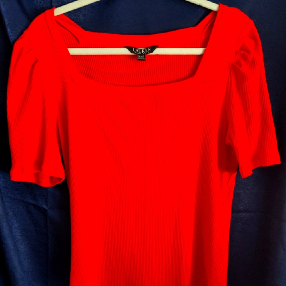 Lauren Ralph Lauren XL Red shirt sleeve top